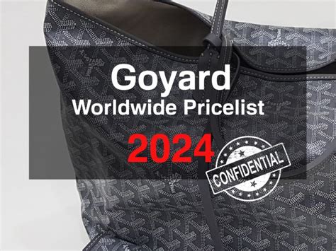 goyard cheaper in paris|goyard price list 2024.